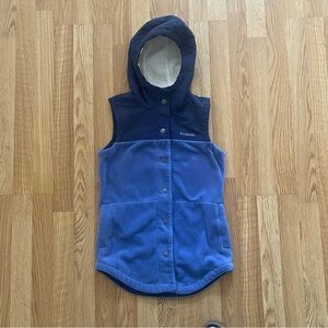 Columbia Blue & Lavender Hooded Fleece Vest Women’s